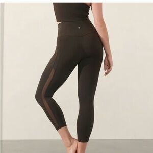 Athleta Mesh 7/8 Tights in Brown. NWT LP